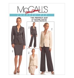 5597 MCCALLS LINED SUIT JACKET, YOKE SKIRT, PANTS PLETSCH PATTERN 8-22 2 SIZES